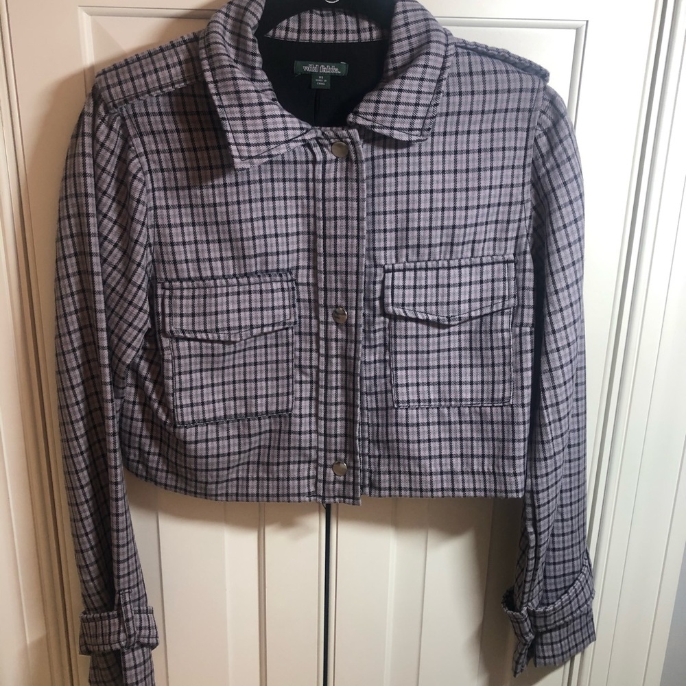 Plaid Cropped Jacket